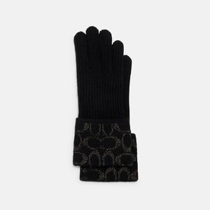 Coach Signature Knit Tech Gloves